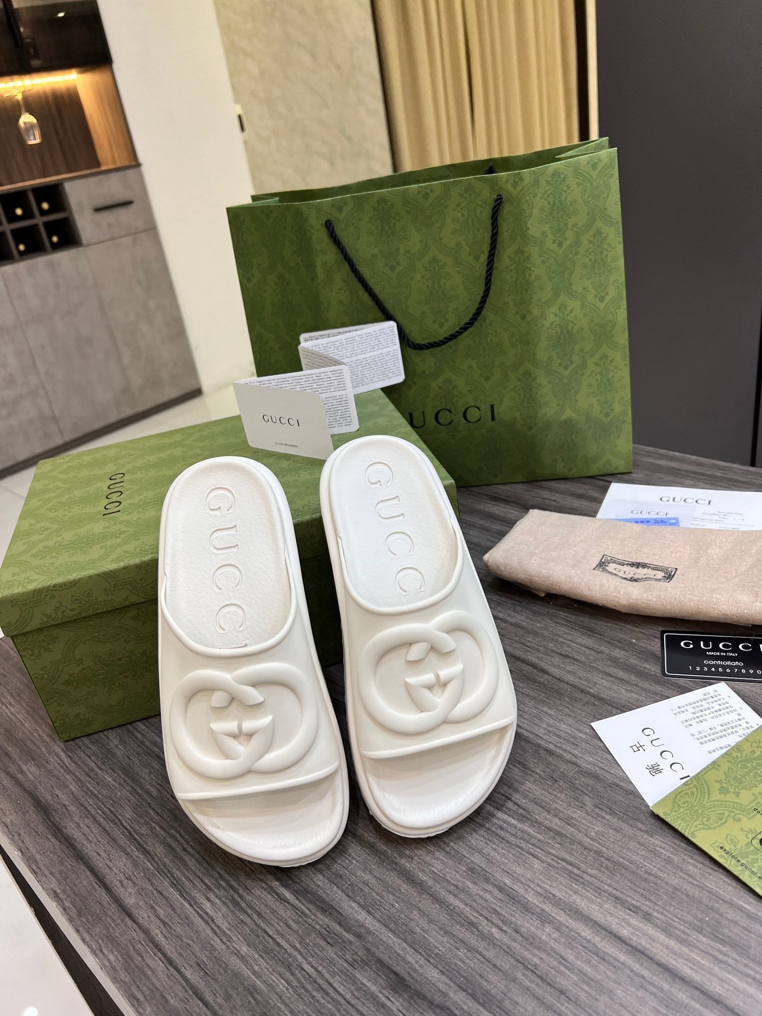 SLIDE GUCCI TRADICIONAL ( BRANCO )