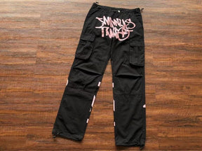 Calça Minus Two Cargo Preto/Rosa