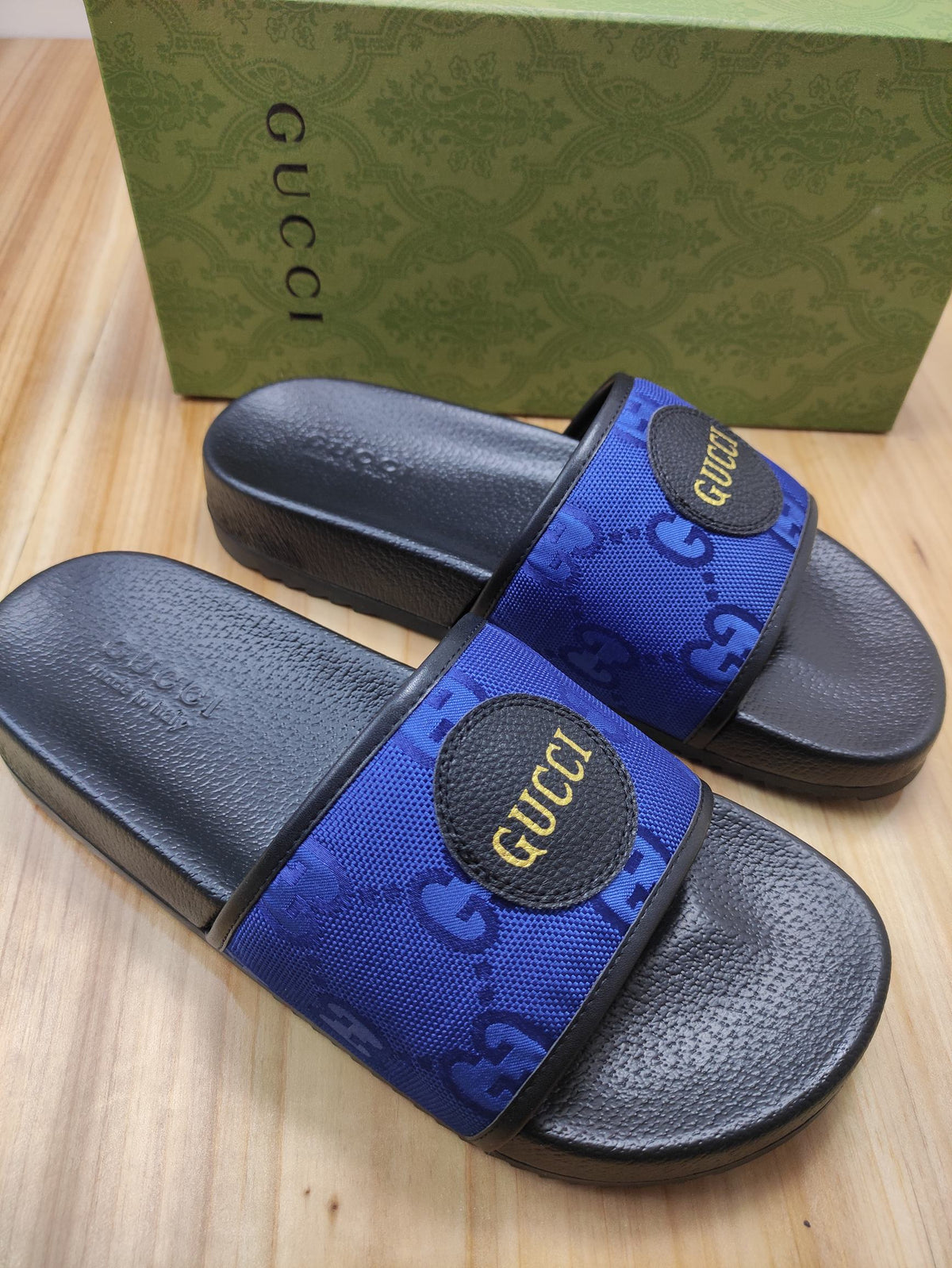 SLIDE GUCCI CUSTOM ( AZUL )