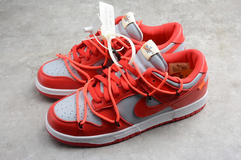 NK Dunk Low Off-White University Red