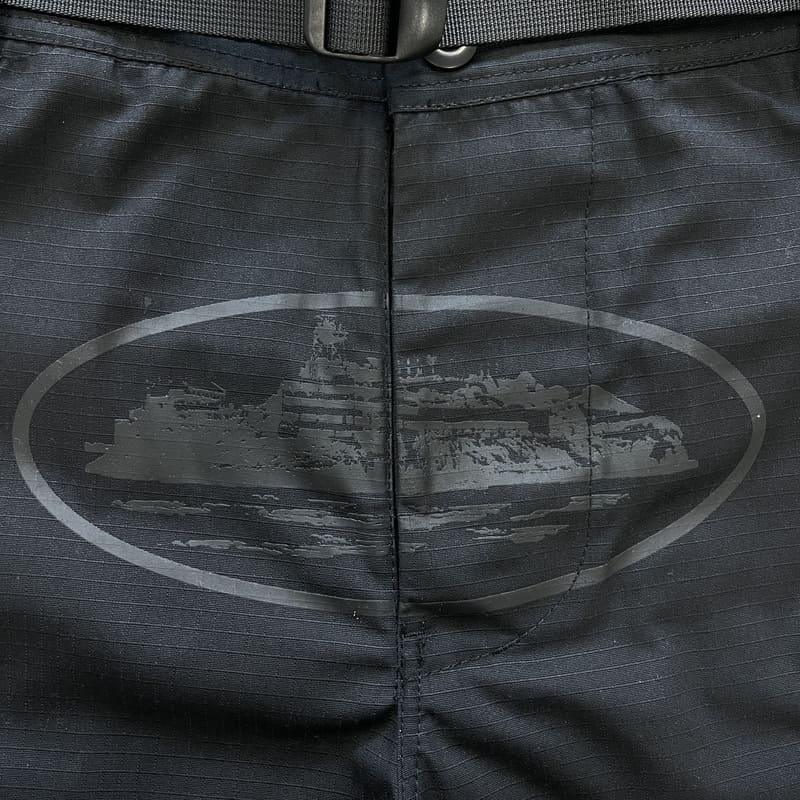 Calça Corteiz Guerillaz Cargo Black Logo