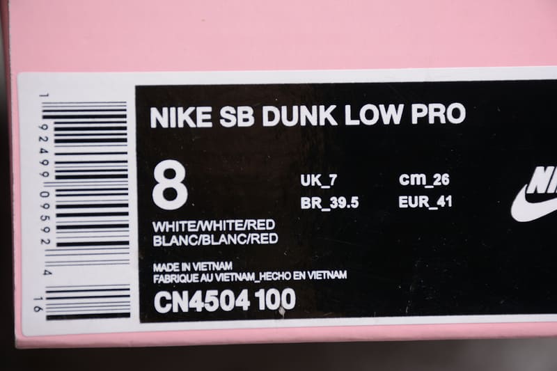 NK SB Dunk Low Parra White