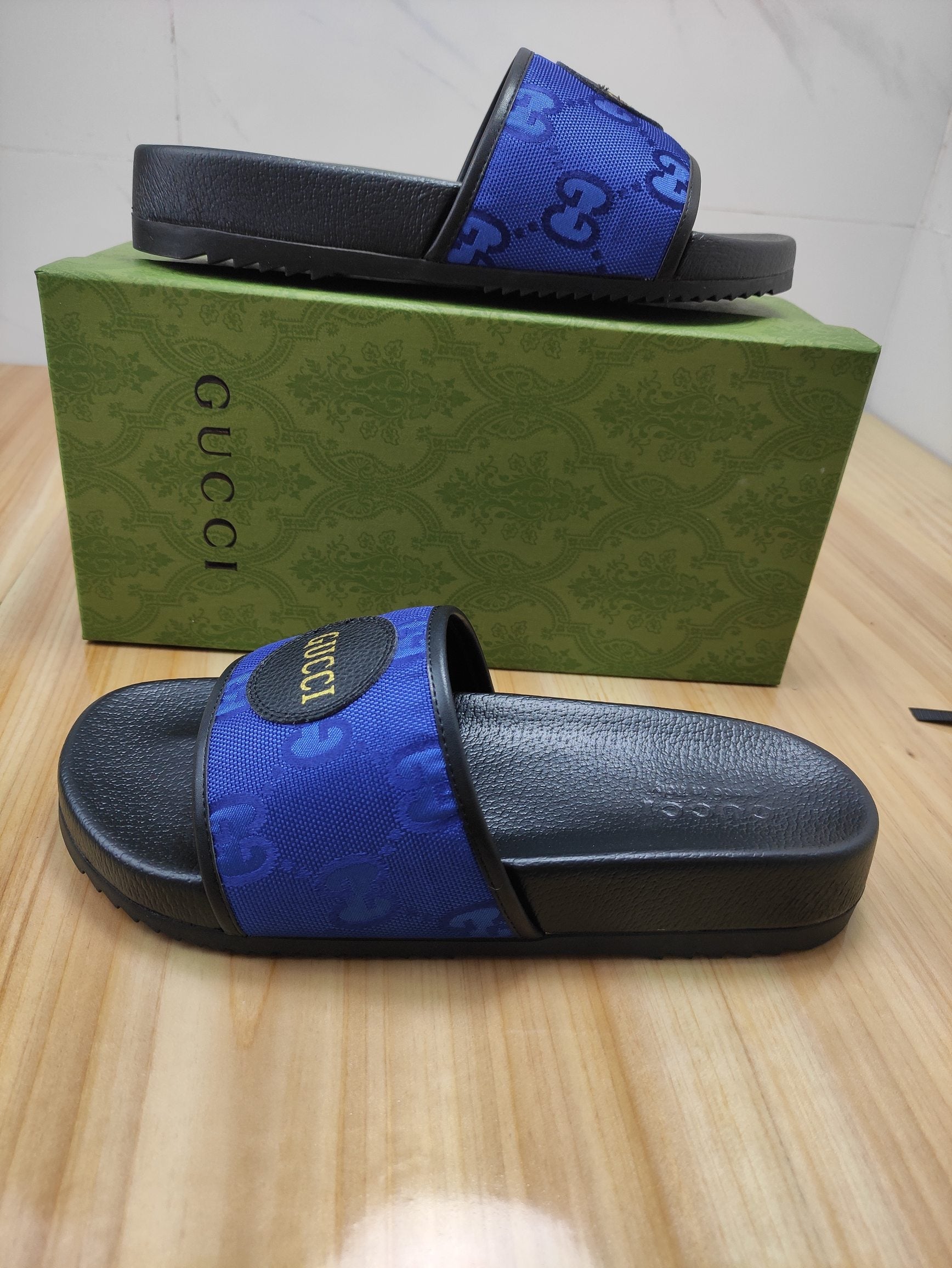 SLIDE GUCCI CUSTOM ( AZUL )