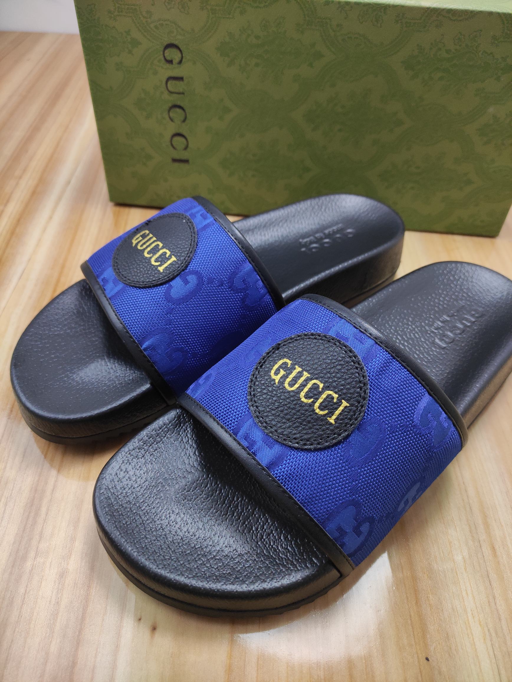 SLIDE GUCCI CUSTOM ( AZUL )