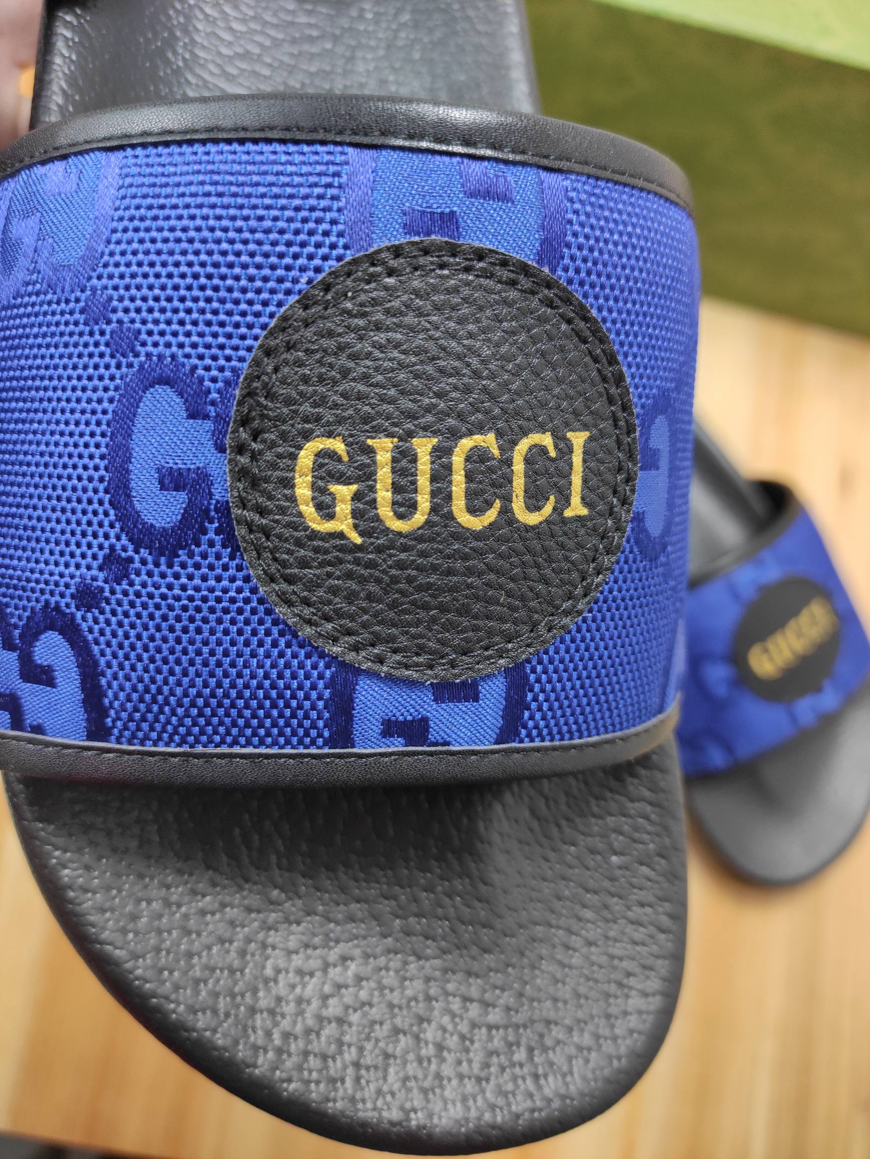 SLIDE GUCCI CUSTOM ( AZUL )