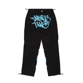 Calça Minus Two Cargo Preto/Azul