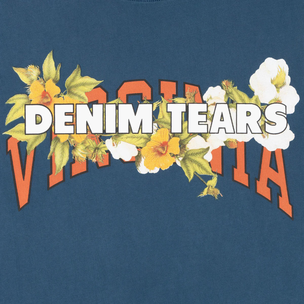 Camiseta Denim Tears "The Virginia 1619" Azul Marinho