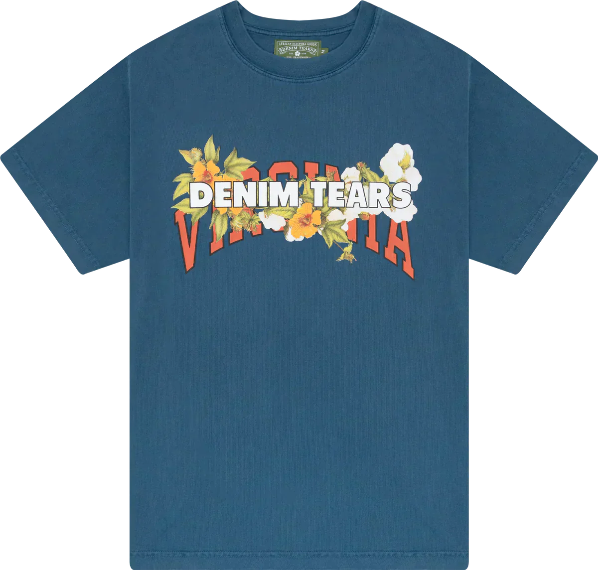 Camiseta Denim Tears "The Virginia 1619" Azul Marinho