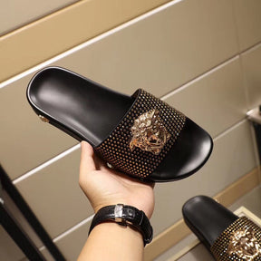 SLIDE VERSACE PREMIUM GOLD ( PRETO )